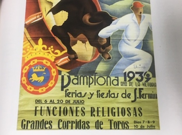Cartel de los sanfermines de 1939.