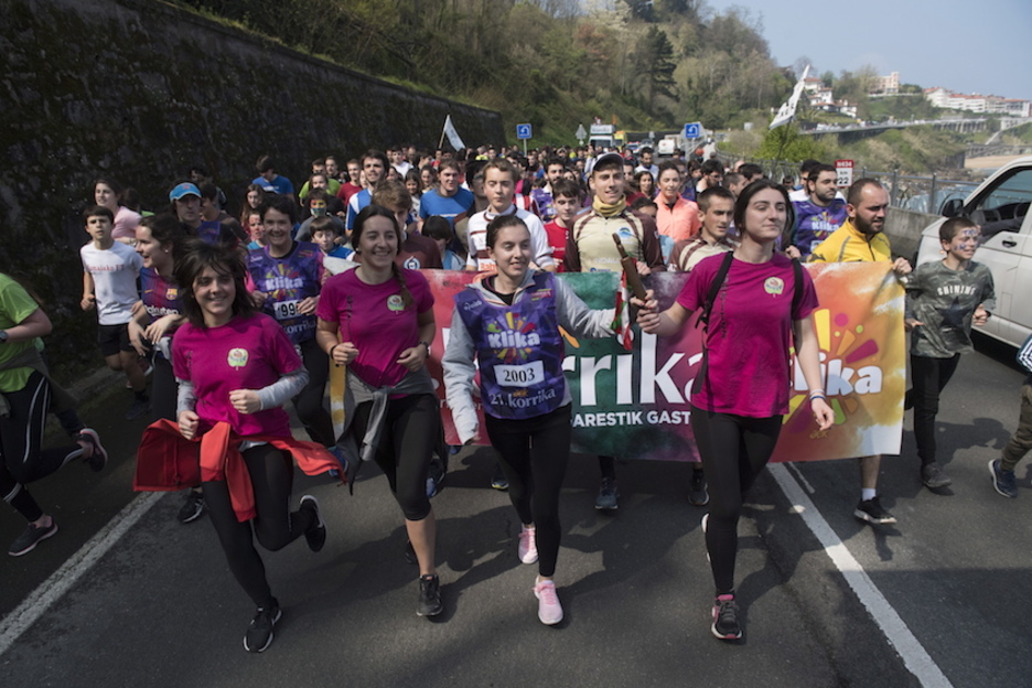 En el tramo entre Getaria y Zarautz. (Gorka RUBIO / FOKU) En el tramo entre Getaria y Zarautz. (Gorka RUBIO / FOKU)