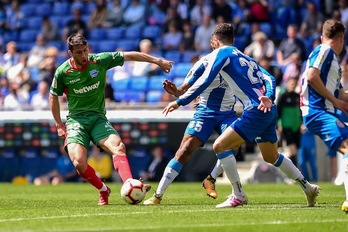 Calleri ha sido el autor del único gol albiazul.(LA OTRA FOTO)