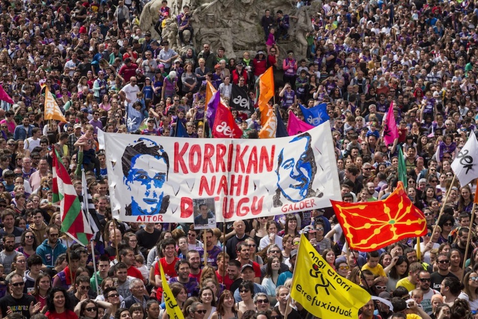 Aldarrikapenek ere izan dute lekurik, batzuei urrun dituztenengana joan zaie gogoa. Endika PORTILLO | FOKU Aldarrikapenek ere izan dute lekurik, batzuei urrun dituztenengana joan zaie gogoa. Endika PORTILLO | FOKU