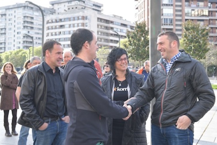 El alcalde de Berriozar, Raul Maiza, cuando acudió a declarar en los Juzgados de Iruñea por esta denuncia. (Idoia ZABALETA/FOKU)