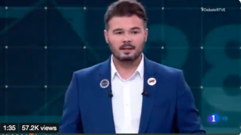 Gabriel Rufián era interrumpido en numerosas ocasiones.