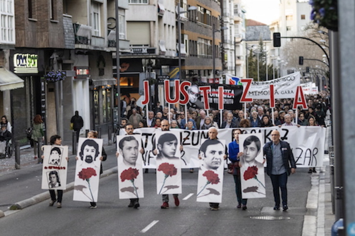 Manifestación celebrada el pasado 3 de marzo en Gasteiz. (Endika PORTILLO/FOKU)