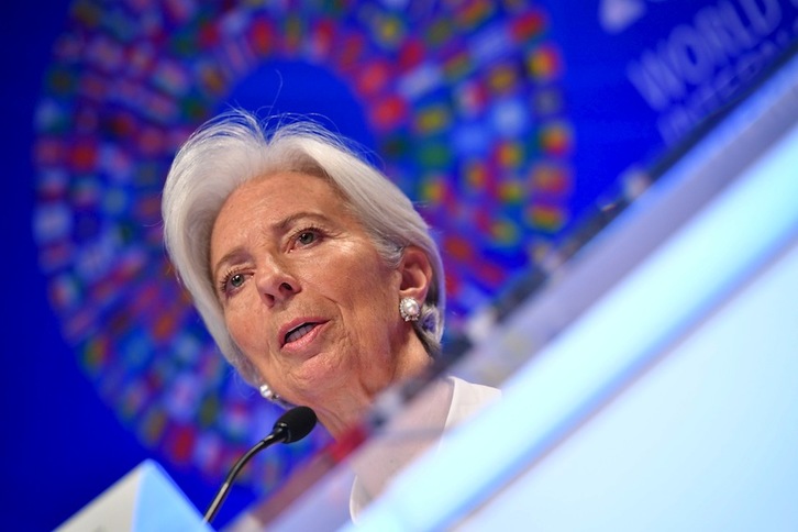 Christine Lagarde, directora gerente del Fondo Monetario Internacional.(Mandel NGAN / AFP)