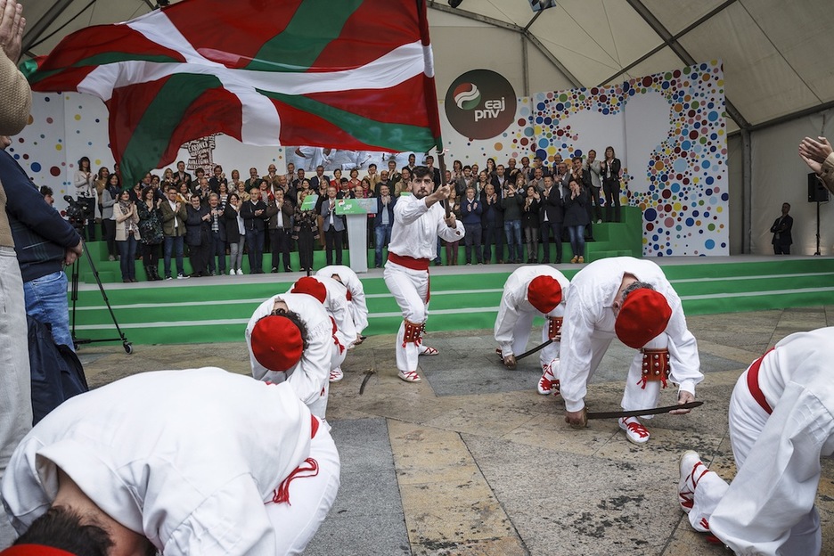 Por su parte, el PNV ha congregado a sus fieles en Bilbo. (Aritz LOIOLA/FOKU) Por su parte, el PNV ha congregado a sus fieles en Bilbo. (Aritz LOIOLA/FOKU)