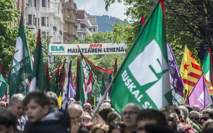 Iazko maiatzaren 1ean ELAk egindako mobilizazioa (Marisol RAMIREZ/FOKU)