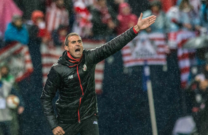 Garitano en el partido ante el Leganés. (@AthleticClub)