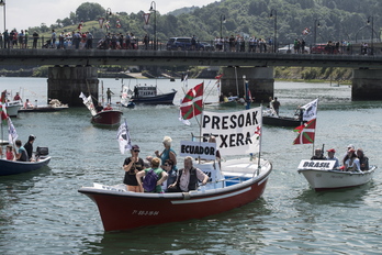 Iheslariak etxeratzearen aldeko ekimena, iaz Orion. (Jon URBE | FOKU)