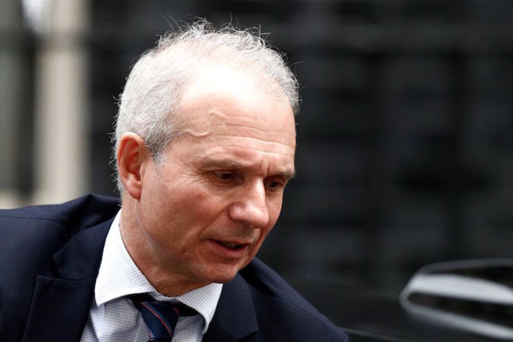 El ministro David Lidington, a las puertas del número 10 de Downing Street. (Adrian DENNIS/AFP)