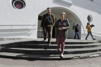 Aitor Esteban EAJko Kongresurako Bizkaiko zerrendaburua eta bere emazte Itxaso Atutxa, Zeberion. Aritz LOIOLA/FOKU)