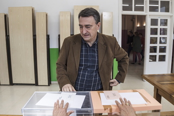 Aitor Esteban, EAJren zerrendaburua Bizkaian. (Aritz LOIOLA/FOKU)