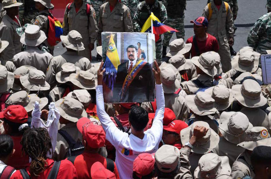 El 1º de Mayo en Caracas, en un momento especialmente delicado para Venezuela. (Yuri CORTEZ/AFP)