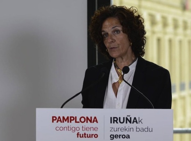 Imagen de Itziar Gomez, cabeza de lista de Geroa Bai al Ayuntamiento de Iruñea. (GEROA BAI)