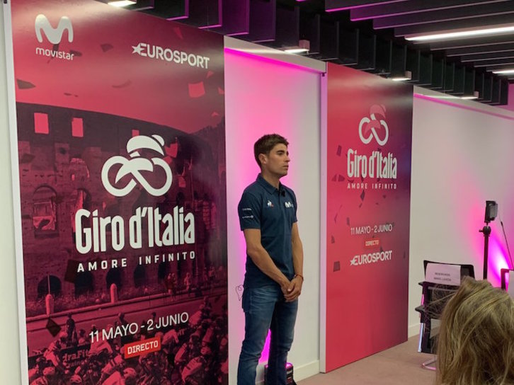 Landa ha comparecido hoy ya en Bolonia. (MOVISTAR TEAM)