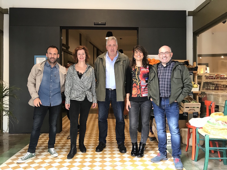 Autobus Geltoki Zaharreko eraikinean ekitaldia egin du EH Bilduk. (EH BILDU)