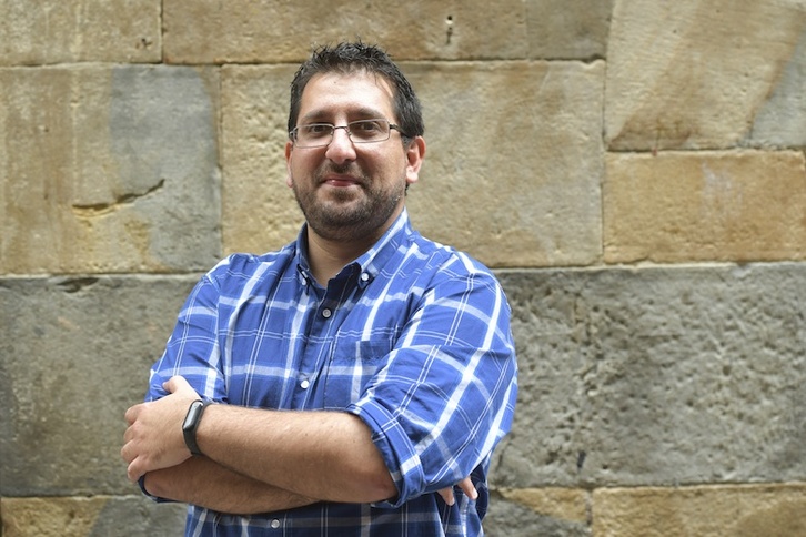 Gaxan Sad, candidato a la alcaldía de Iruñea por Podemos-Ahal Dugu. (Idoia ZABALETA/FOKU)
