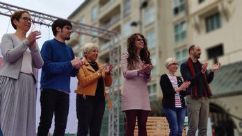 Mitin de Elkarrekin Podemos en Donostia. 