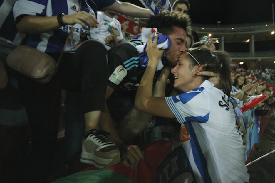 Garaipenaren osteko emozio askatzea. (LA OTRA FOTO)