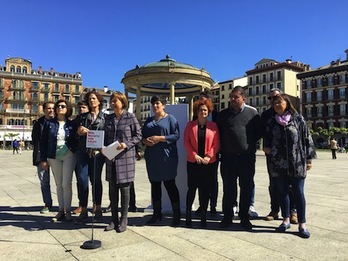 Acto de campaña de Geroa Bai en la plaza del Castillo. (GEROA BAI)