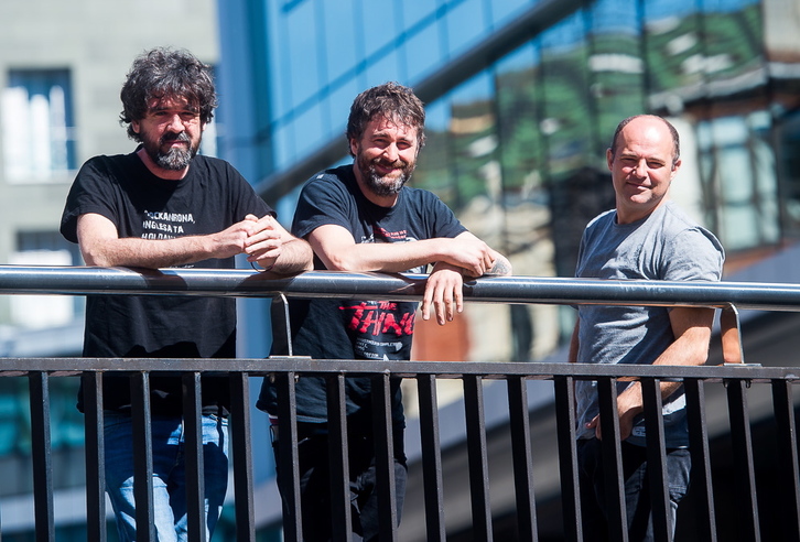 Comparecencia de Berri Txarrak para informar sobre el concierto de Kobetamendi. (Luis JAUREGIALTZO / FOKU)