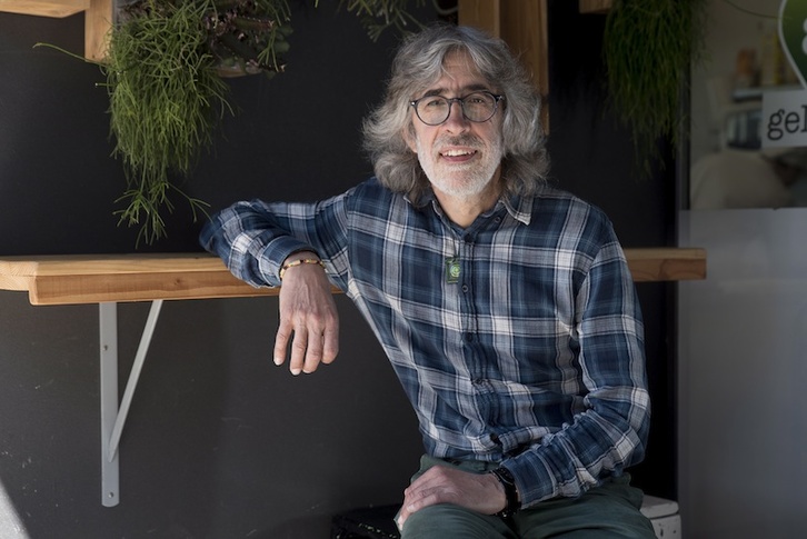 Andoni Romeo, candidato a la Alcaldía de Iruñea por Aranzadi-Equo. (Iñigo URIZ/FOKU)