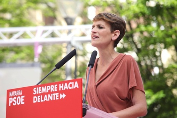 Chivite, en un acto de campaña electoral. (PSN)