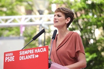 Chivite, en un acto de campaña electoral. (PSN)