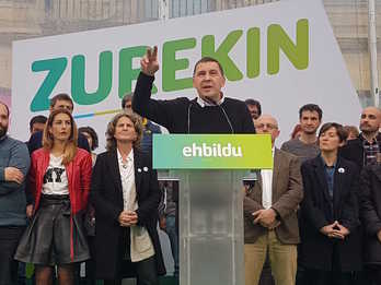 Mitin central de EH Bildu hoy en Donostia. (TWITTER EH BILDU)