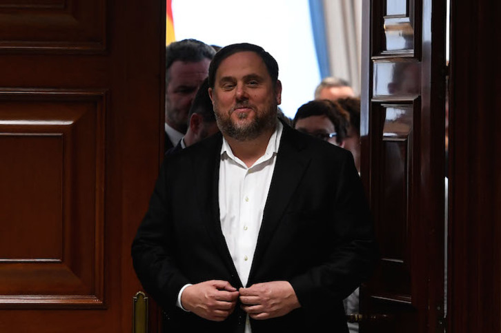 Oriol Junqueras, en el Congreso. (Pierre-Philippe MARCOU/AFP)