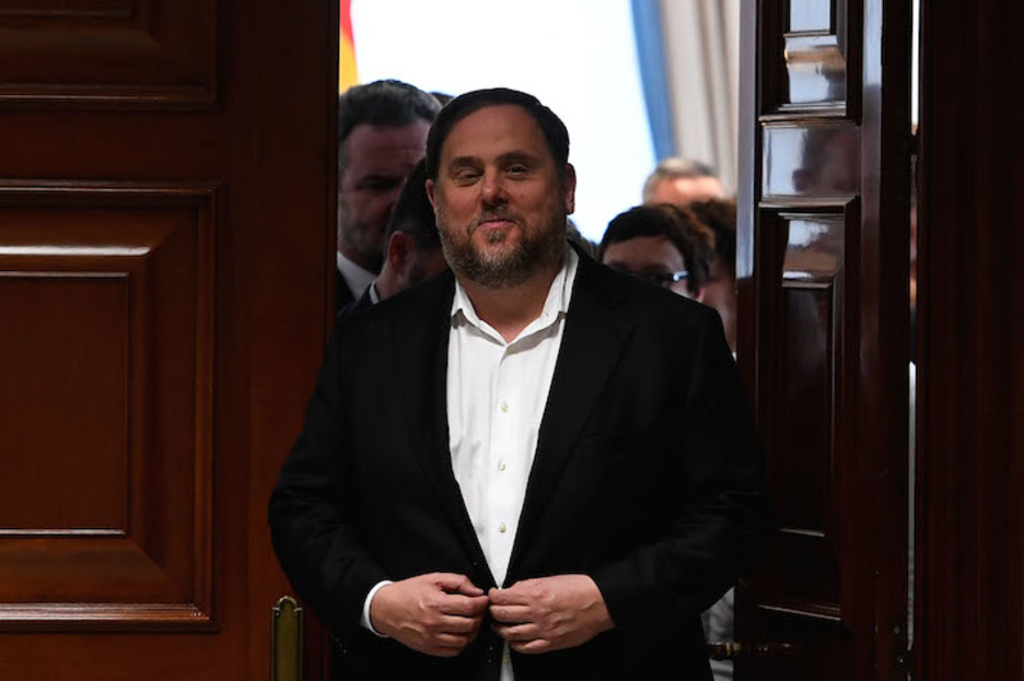 Oriol Junqueras, en el Congreso. (Pierre-Philippe MARCOU/AFP)