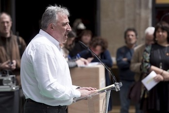 Asiron, en un acto de campaña. (Iñigo URIZ/FOKU)