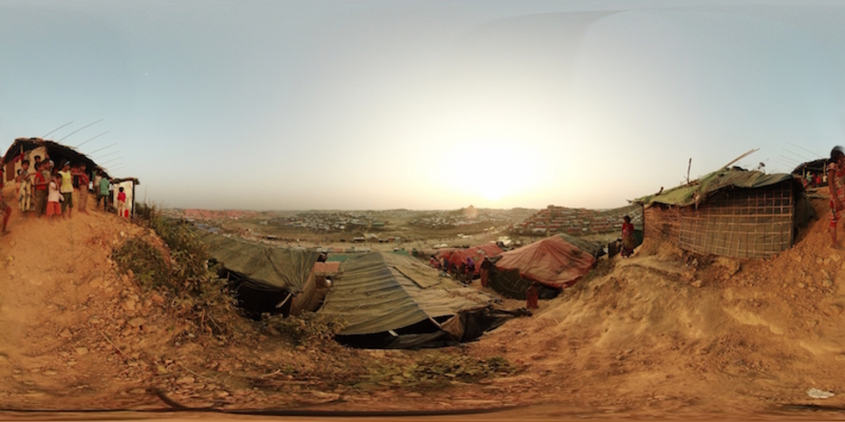 Imagen panorámica de los campamentos rohingyas en Cox´s Bazar en Bangladesh. (Anna SURINYACH)