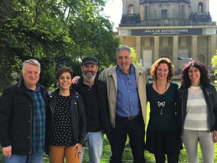 Asiron, en su acto de campaña ante Los Caídos. (EH BILDU)