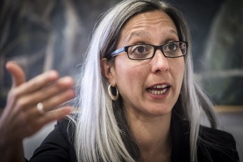 Eneritz de Madariaga, candidata de Elkarrekin Podemos a diputada general de Bizkaia. (Marisol RAMIREZ | FOKU)