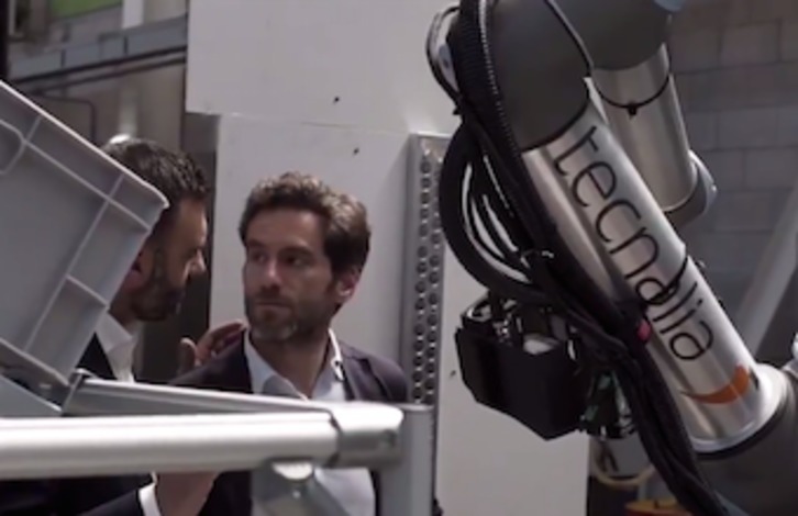 Borja Sémper, durante su visita a Tecnalia. 