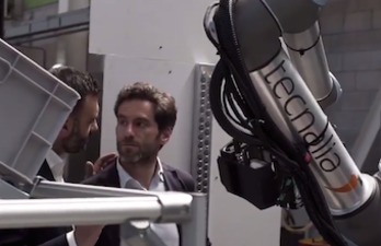 Borja Sémper, durante su visita a Tecnalia. 