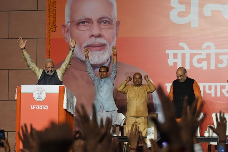  El primer ministro indio tras su victoria electoral. (PRAKASH SINGH-AFP) 
