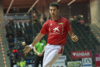 Mikel Urrutikoetxea, larunbateko finalerdian (Monica DDEL VALLE/FOKU)