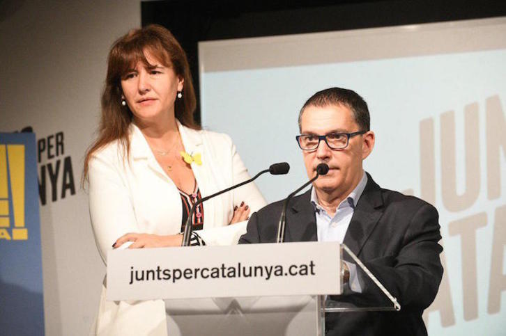 Laura Borràs y Jaume Alonso Cuevillas, diputados de JxCat. (@JXCAT)