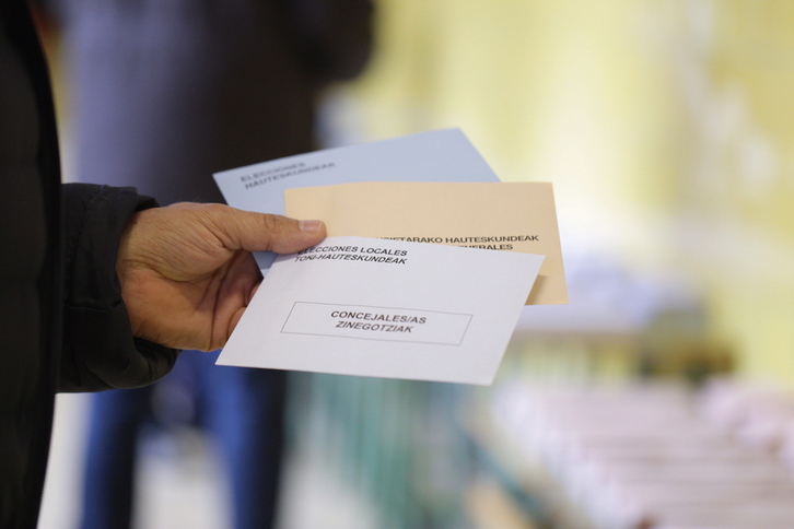 El recuento de los votos en las pasadas elecciones del 26M todavía no ha terminado en Nafarroa. (Endika PORTILLO/FOKU)