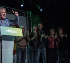 El alcalde en funciones de Iruñea, Joseba Asiron, en la valoración de los resultados. (Jagoba MANTEROLA/FOKU)