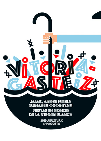 ‘Giroz beteta’, cartel de las fiestas de Gasteiz 2019. 