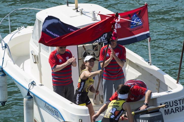 La trainera de Orio ha ganado la «VIII. Antiguako Ama Estropada». (Monika DEL VALLE/FOKU)