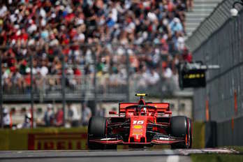 Charles Leclerc ha marcado el mejor tiempo de los segundos ensayos del GP de Canadá. (Charles COATES/AFP)