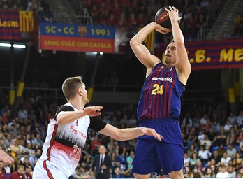 Un desatado Kyle Kuric ha sido el principal tormento que ha debido soportar el Tecnyconta Zaragoza (D. GRAU / ACB PHOTO)