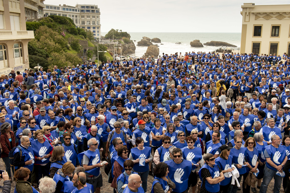 Les touristes, pour une fois, ont dû faire de la place à Biarritz. © Guillaume Fauveau