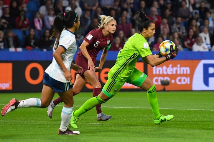 La extraordinaria actuación de Vanina Correa no ha podido evitar la victoria de Inglaterra. Damien MEYER/AFP PHOTO