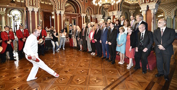 Recepción municipal por los premios de la Fundación BBVA. (Bilboko Udala)