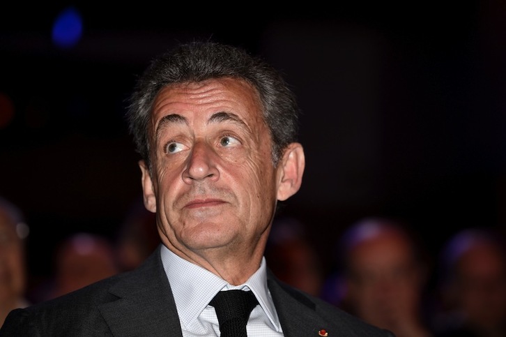 Sarkozy, en un acto reciente. (Michel PIERMONT | AFP)