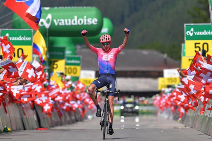 Carthy se ha llevado la última etapa del Tour de Suiza. (@EFprocycling)